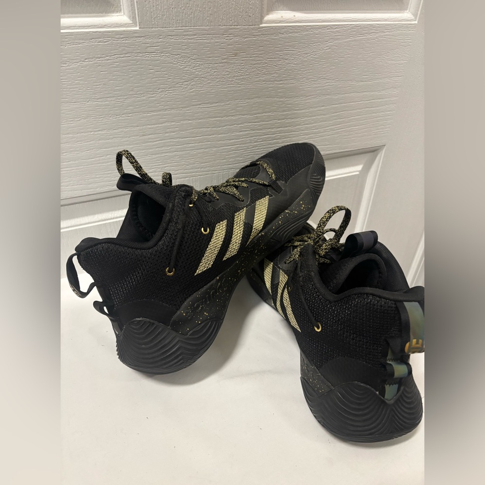 Adidas Harden Stepback 3 Black Gold Men’s Basketball Shoes Size 13 - Picture 4 of 15